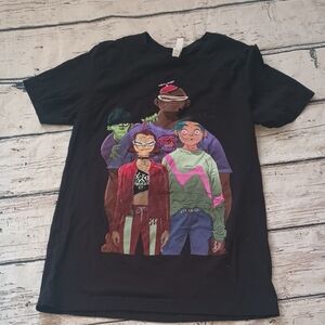 Gorillaz Black Graphic 2022 North America Tour Tee Shirt M